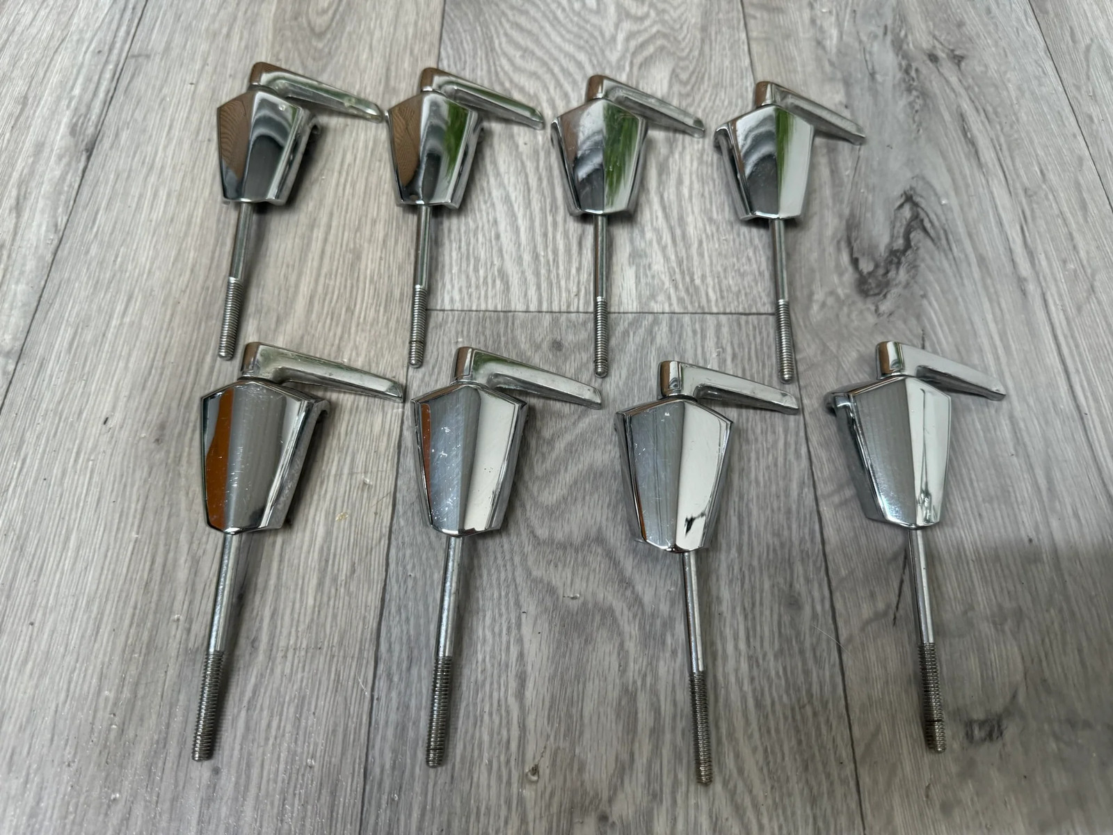 Vintage Premier Bass Drum Tension Rods & Claws Hardware x8 #WM35
