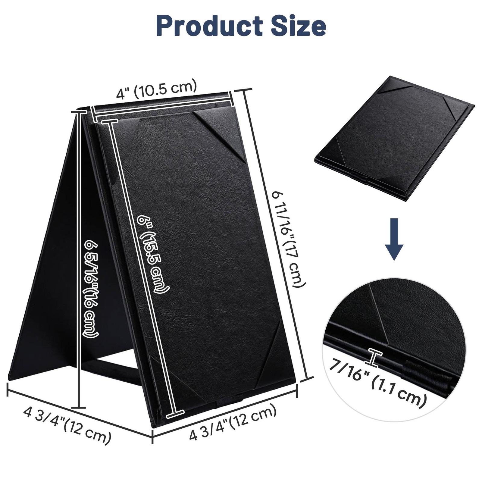 WeChef 5 Pack Table Tent Menu Holders 4"x6" A Frame Double Sided Restaurant Cafe