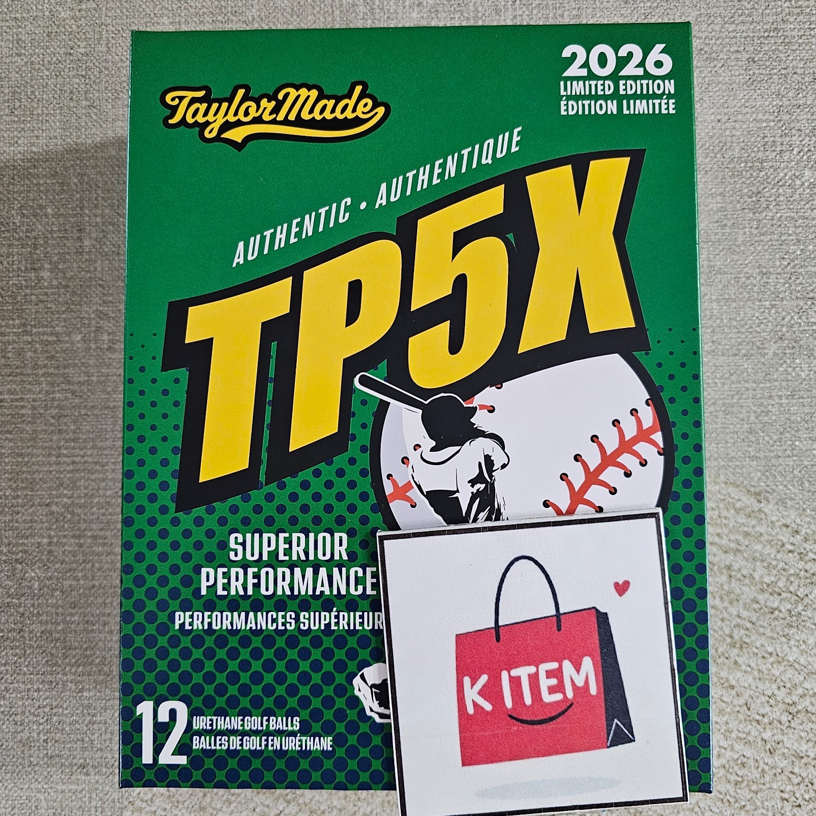 TaylorMade TP5x pix Baseball Golf Balls 1 Dozen 12 Balls 5 Layer