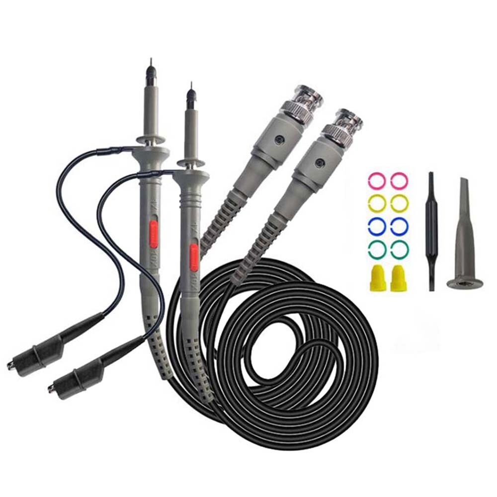 2-Pack P6040 40MHz Oscilloscope Clip Probes with Accessories Kit 1X 10X