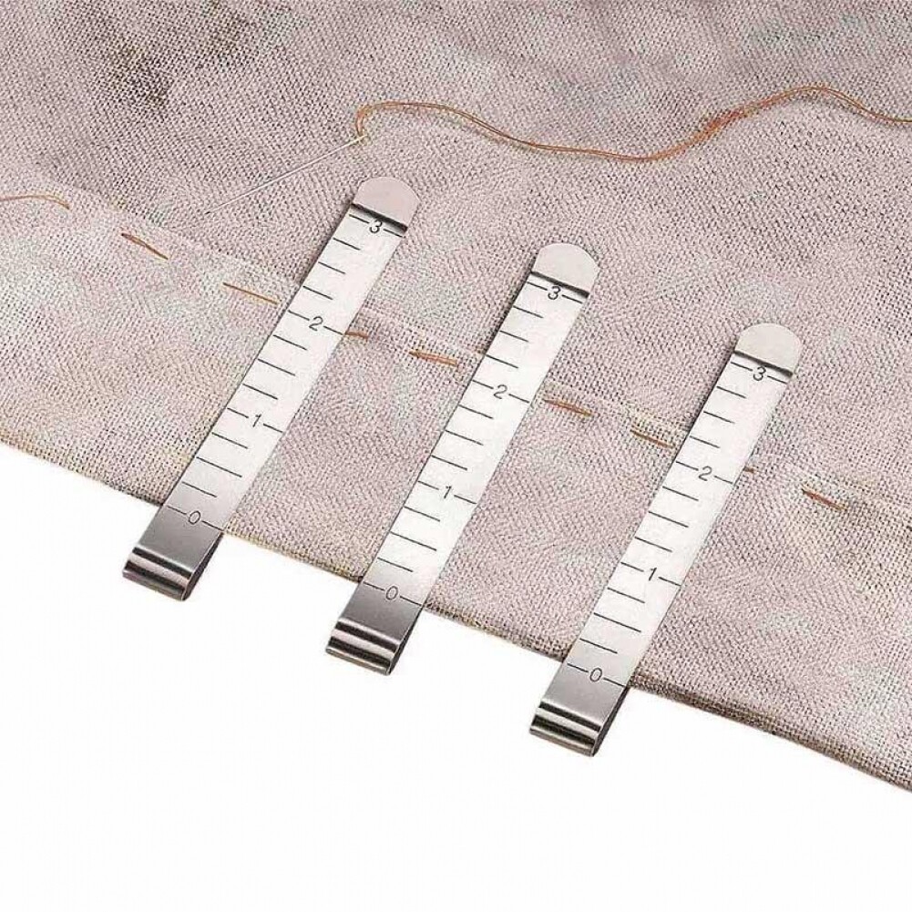 20 pcs Sewing Rulers Metal Sewing Crimping Clip 3 Inch For Handmade Clothing US