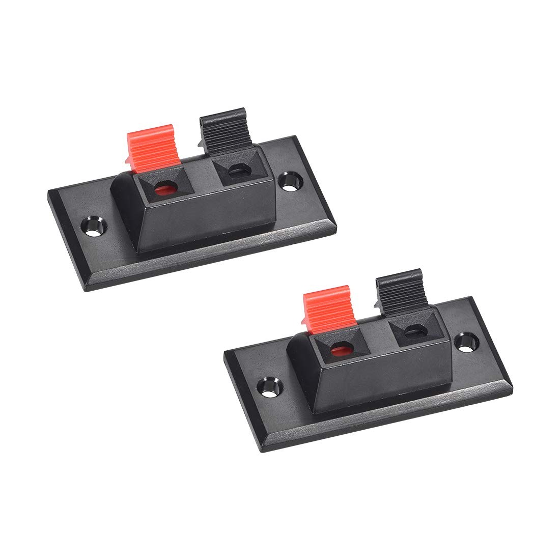 uxcell 2 Way Spring Speaker Terminal Clip Push Release Connector WP2-3(2Pcs)
