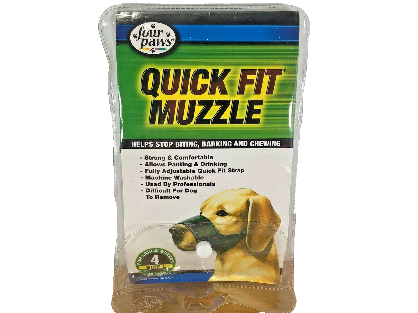 NEW Four Paws Quick Fit Muzzle For LARGE DOGS SIZE LARGE