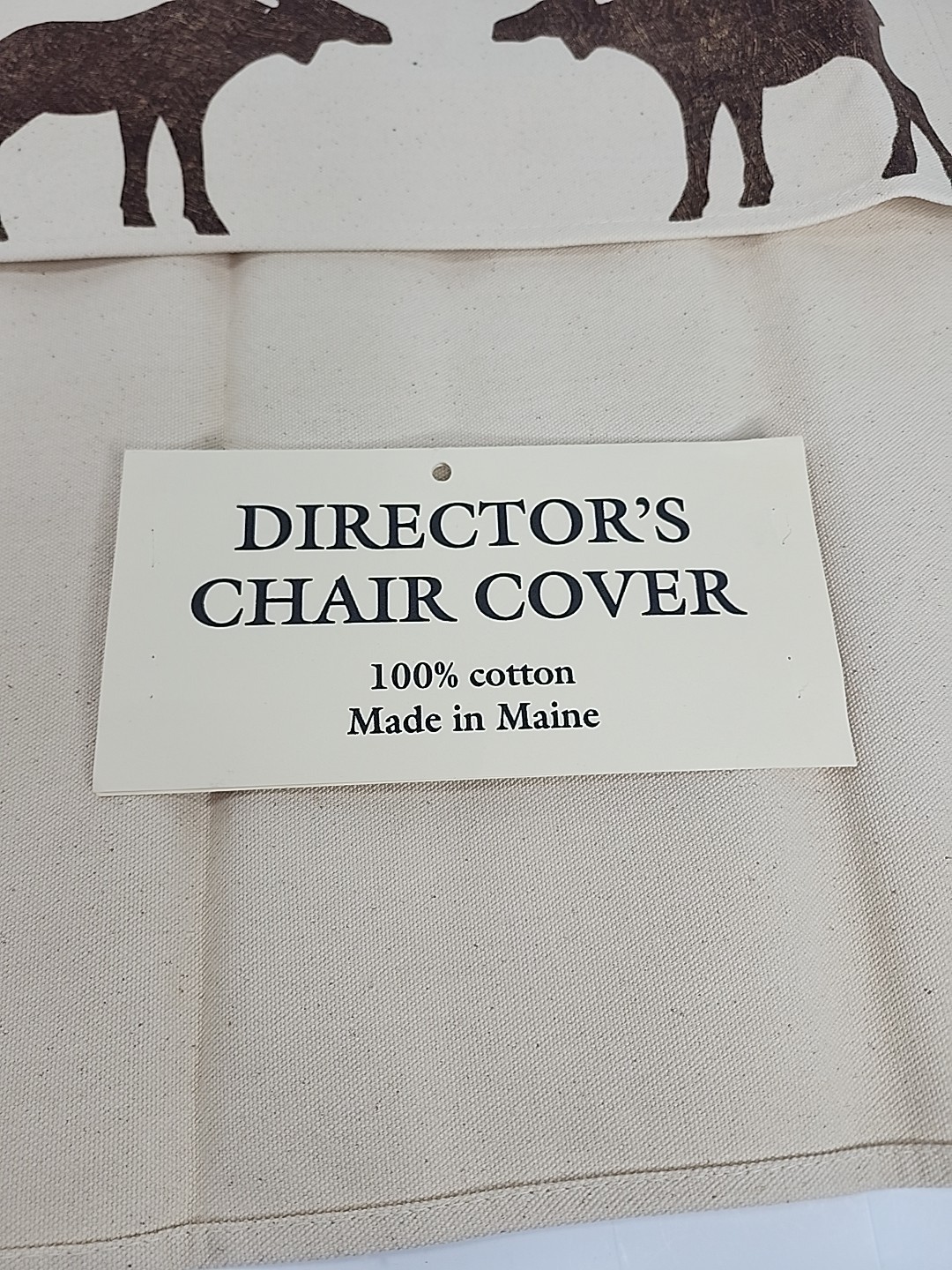 2 Set Director's Chair Cover Canvas Moose Made In Maine W/ Wood Sticks