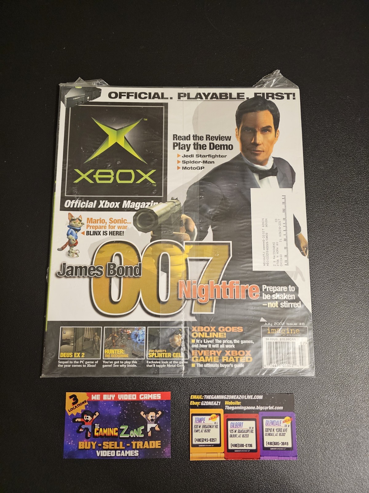 Official Xbox Magazine July 2002 Issue 8 James Bond 007 Nightfire NO DISC
