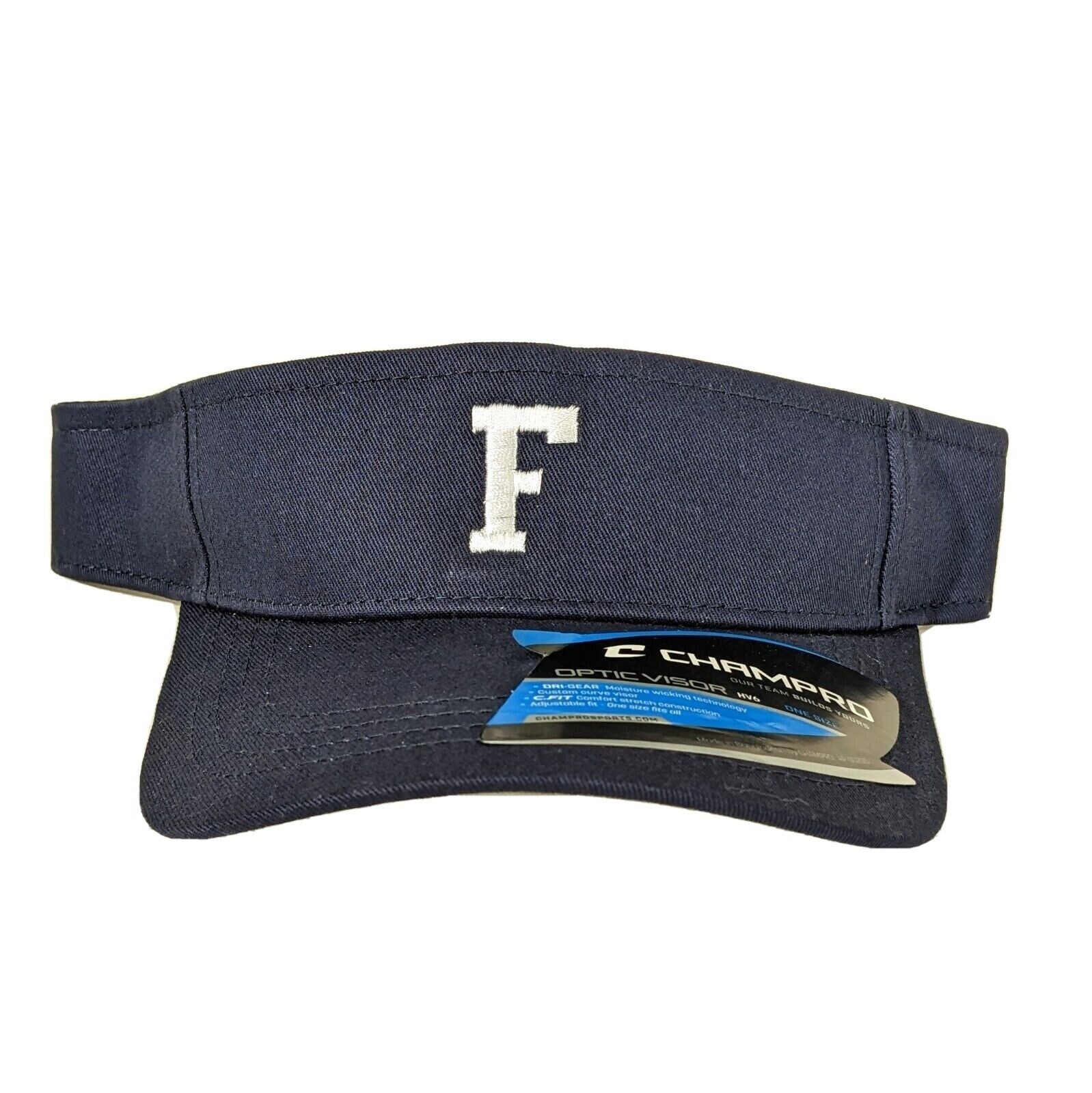 Navy Blue Visor with F Logo Strapback One Size Fits Most