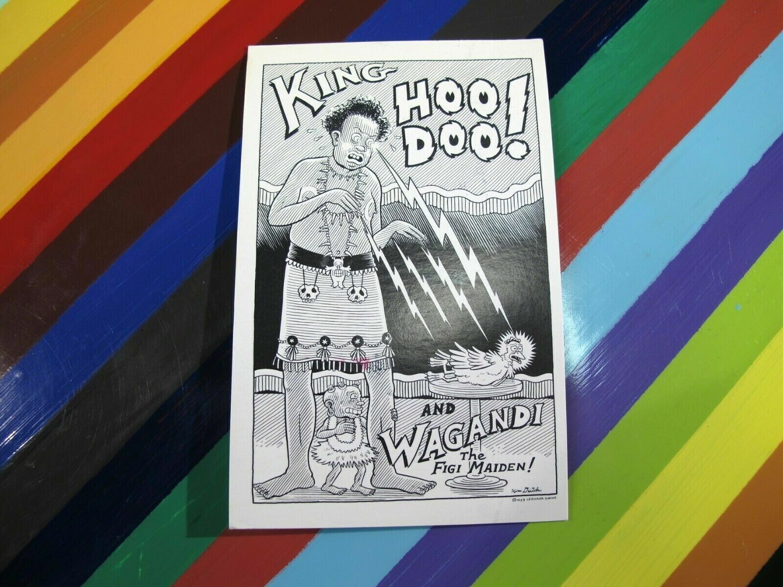 vtg 1980s underground mini comic King Hoo Doo Kim Deitch card to Ray Zone