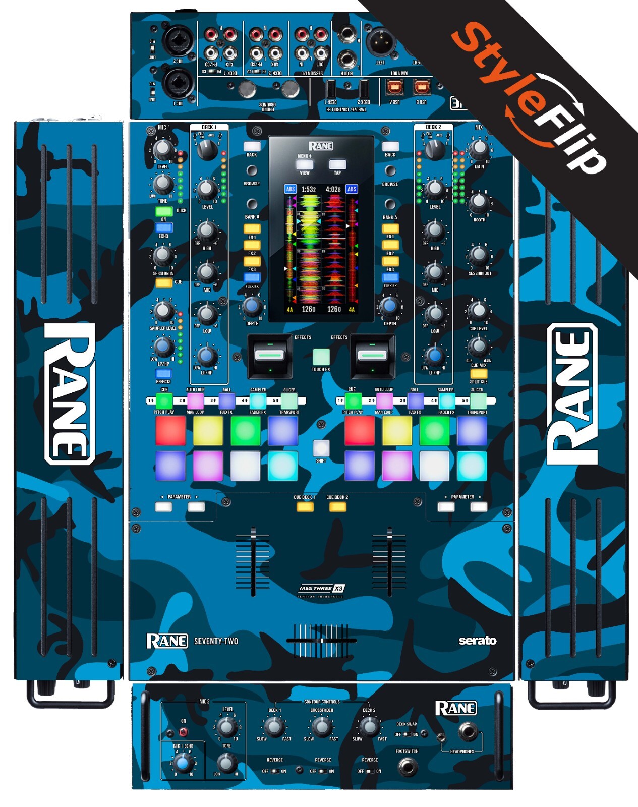 Rane Seventy Two MK1 (2019) Skin | Camo Blue | Protective Decal |StyleFlip Skins