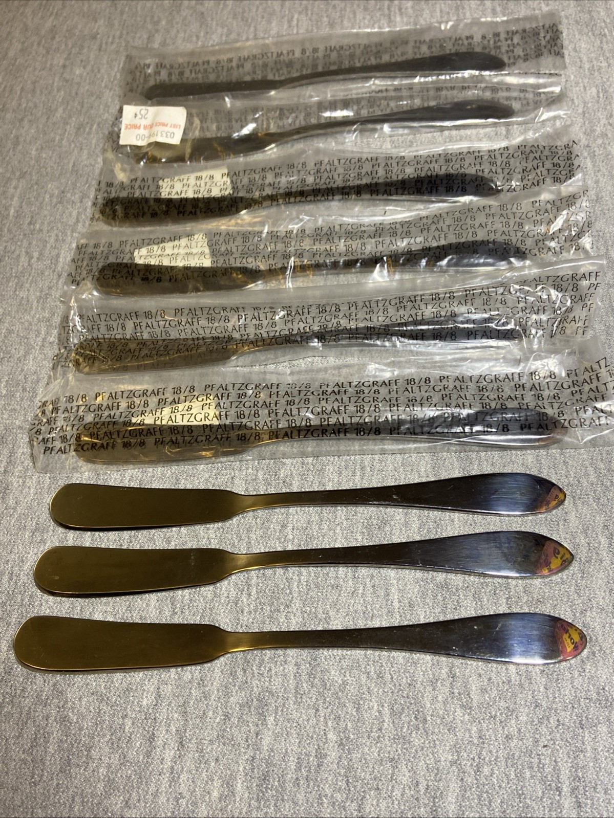 Lot of 9 Pfaltzgraff 18/8 Butter Knives Stainless Flatware - Free Shipping