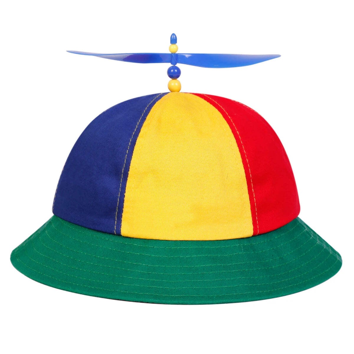 Multi Color Splicing Propeller Bucket Hat Personality Fisherman Cap Sunscreen