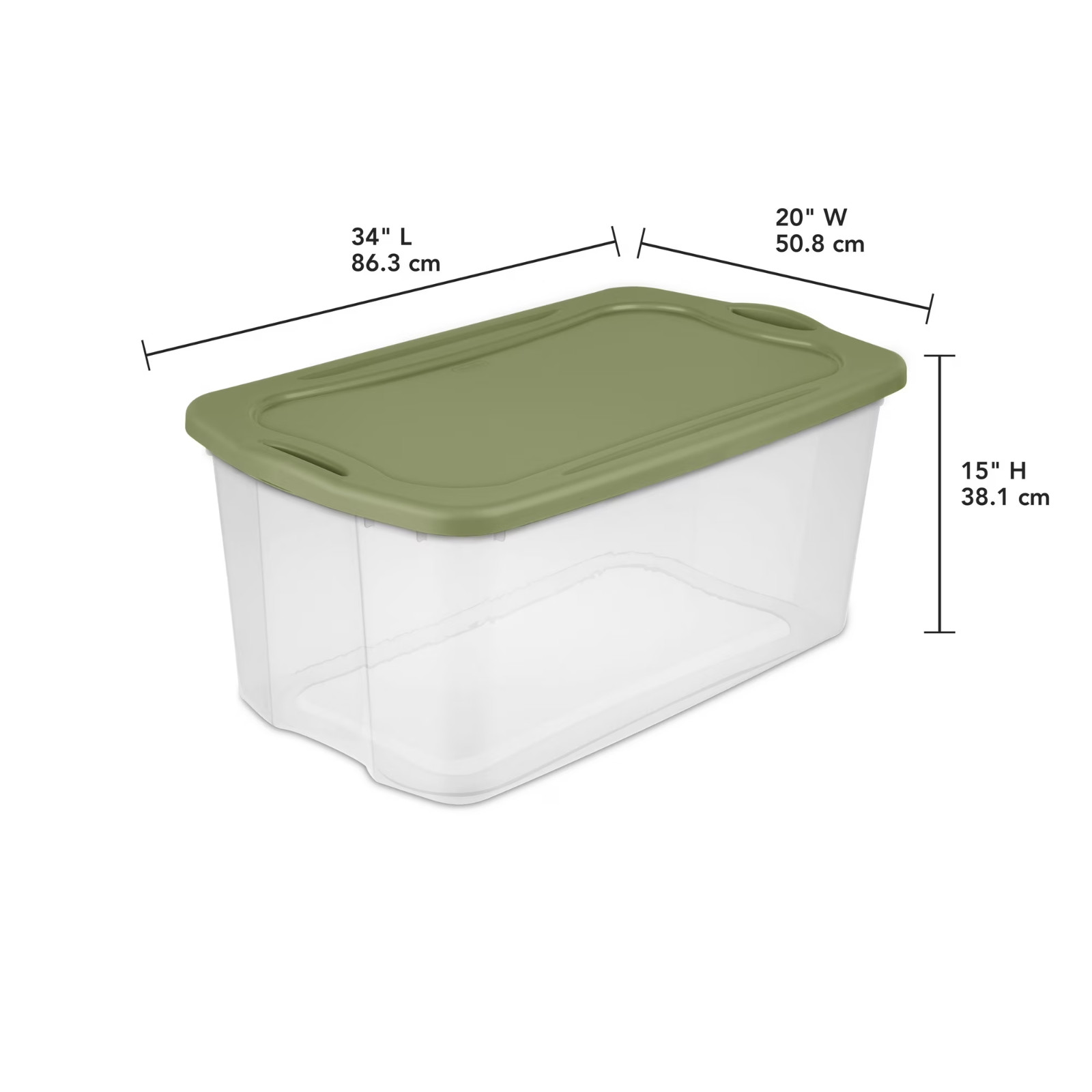 Sterilite EZ Carry 120 Quart Extra-Large Storage Bin, Clear Plastic Storage Cont