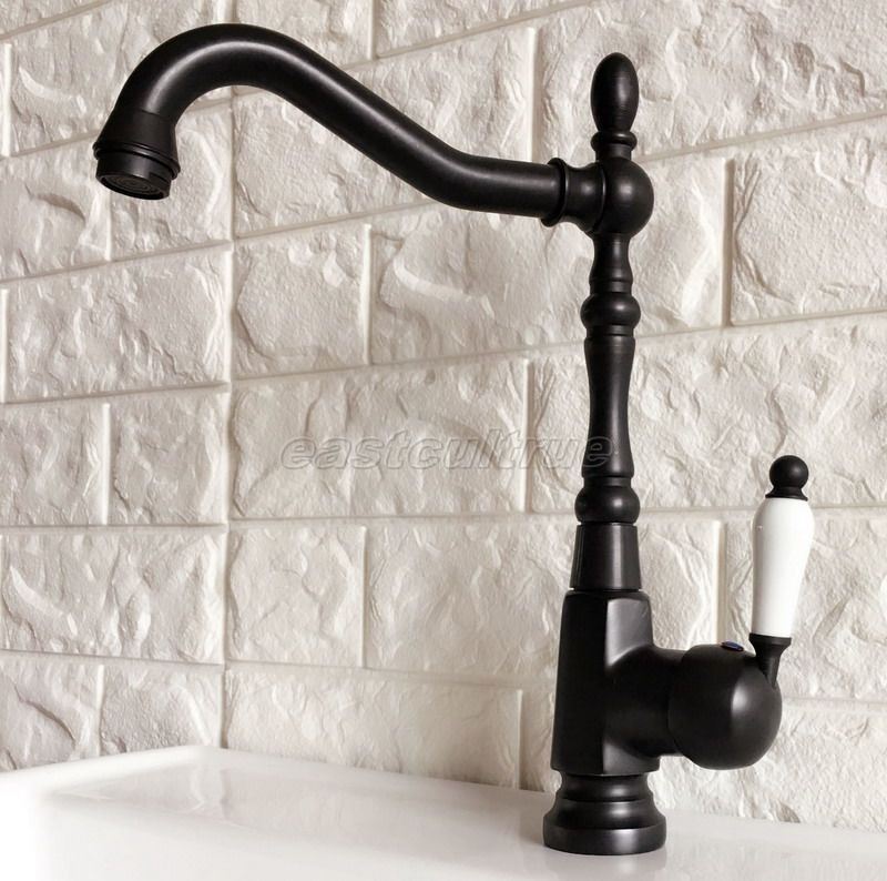 Kitchen Wet Bar Bathroom Basin Sink Faucet Oil Rubbed Bronze Single Hole enf387