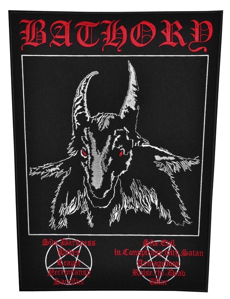Bathory Side Evil Reaper Sacrifice Back Patch Embroidered Sew On Metal Band Logo