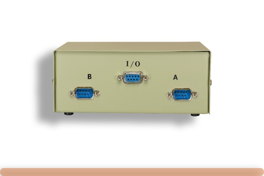2-Way DB9 Male AB Manual Data Switch Box 40D1-23602