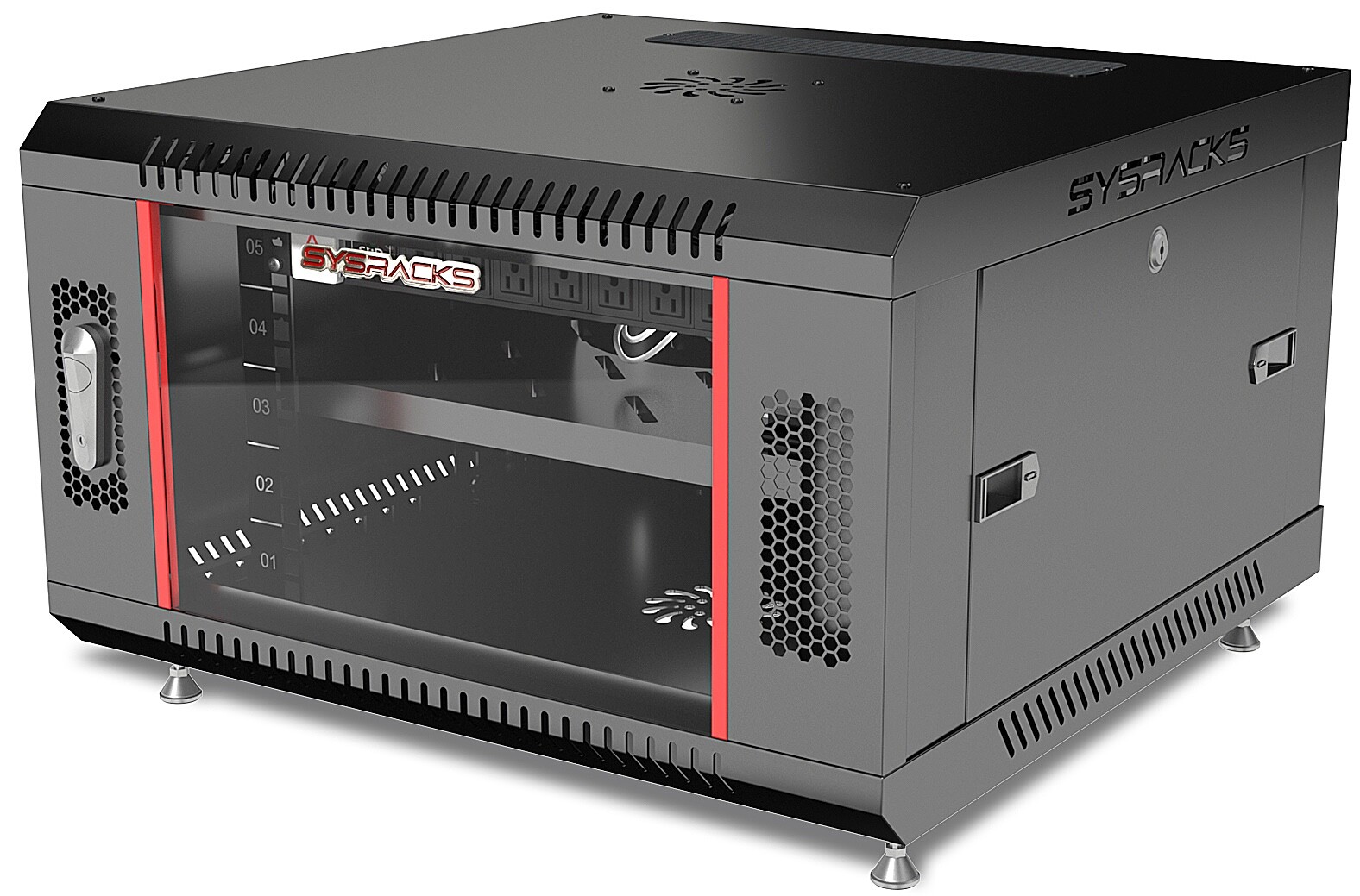 Sysracks 6U Wall Mount Server Rack Cabinet 18" Deep 19" Network Enclosure