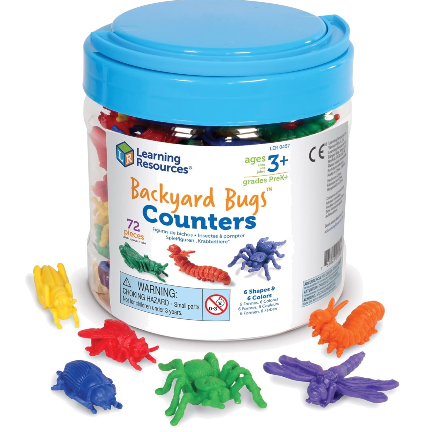 Backyard Bugs Counters - 72 Pieces, Toddler Learning Toys
