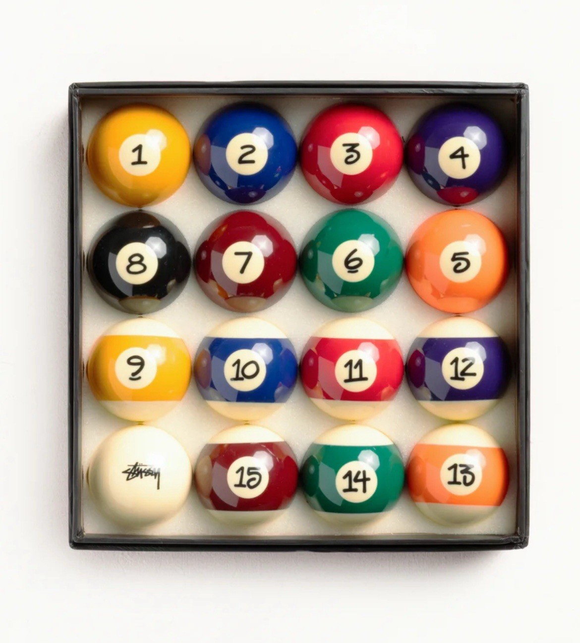 Stussy Pool Balls Set Collectible Logo Signature Jasper Bees Tournament 🎱