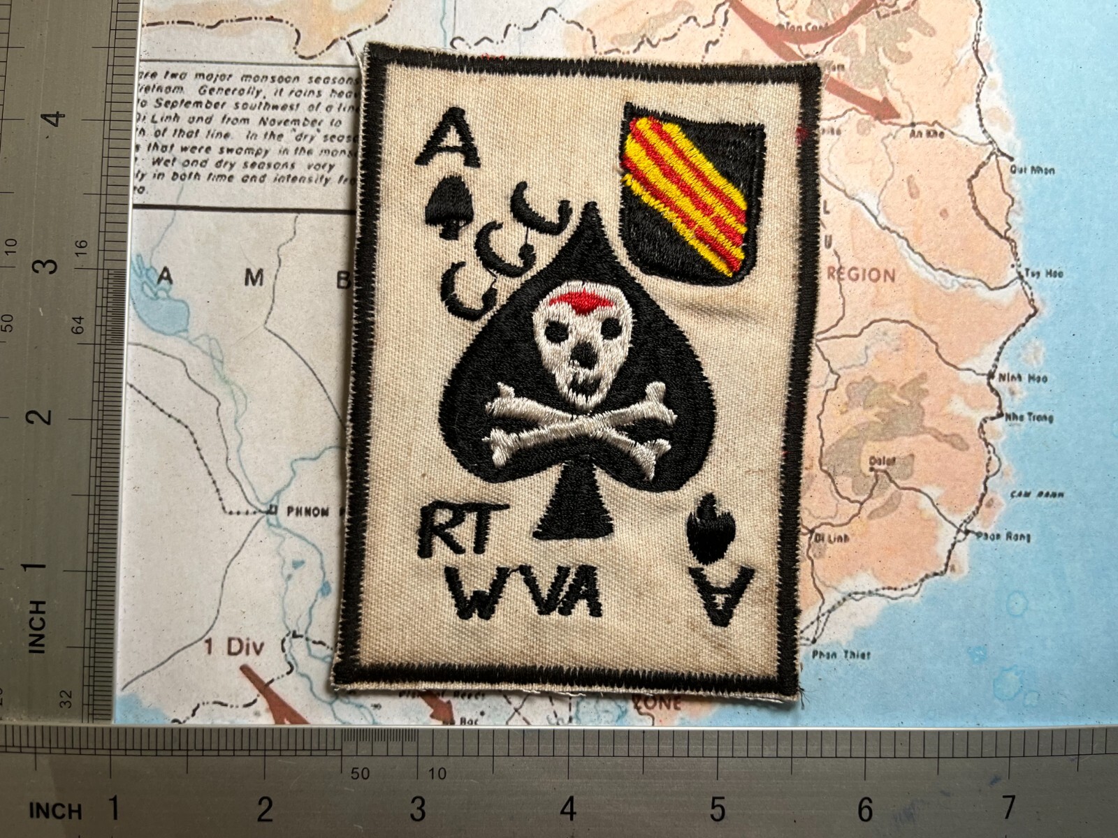 Patch , US 5th SFGrp MACV-SOG Recon Team RT WEST VIRGINIA CCC Patch , t1