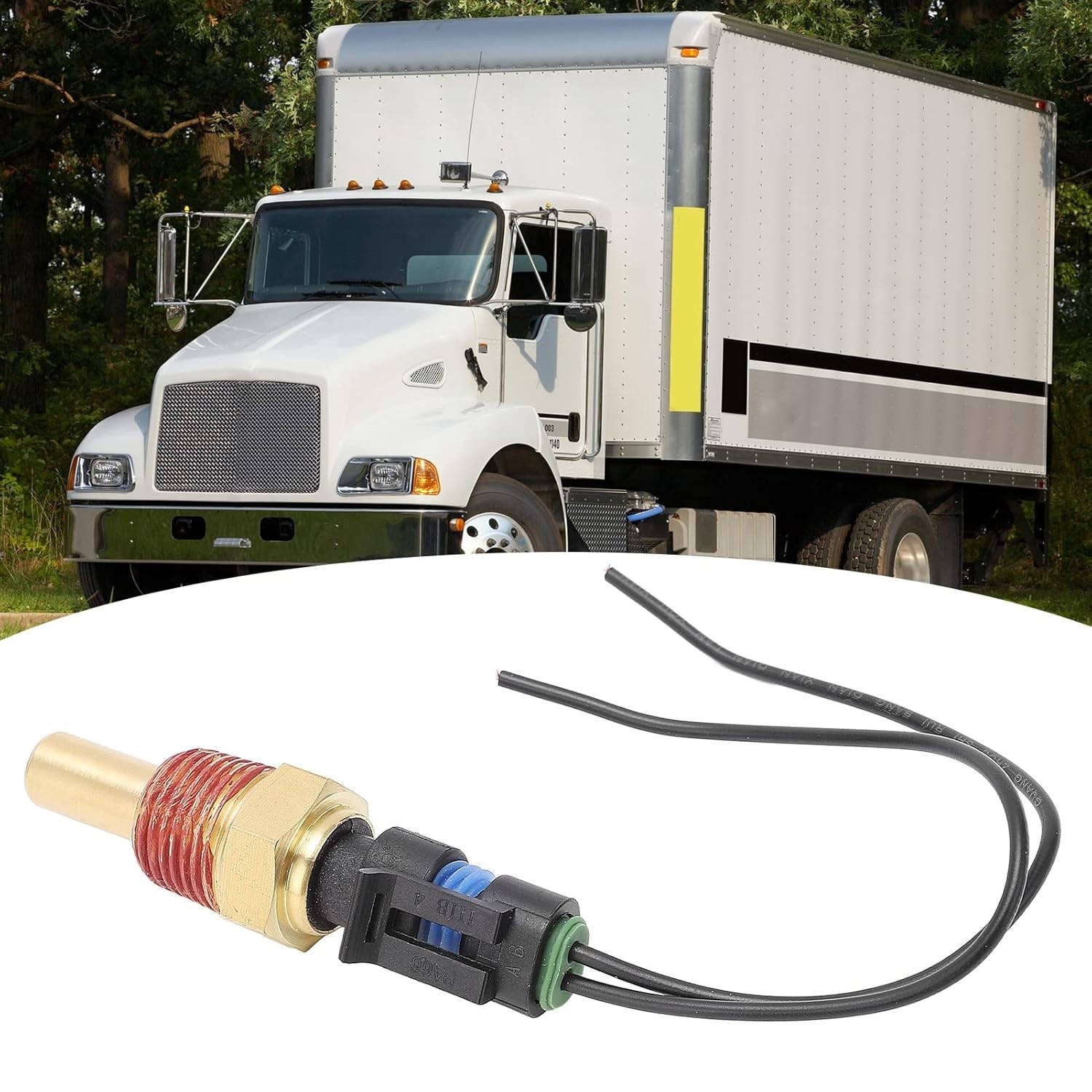Q21-1002 Q211001 Peterbilt / Kenworth Temp Temperature Sending Sensor With Plug