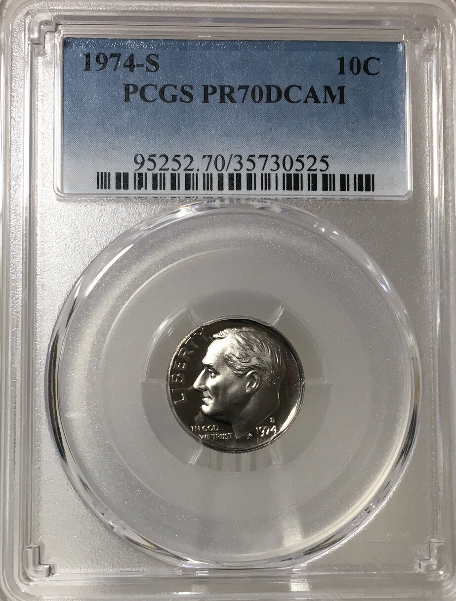 1974-S Proof  Roosevelt Dime   PCGS PR70DCAM...   # 0525