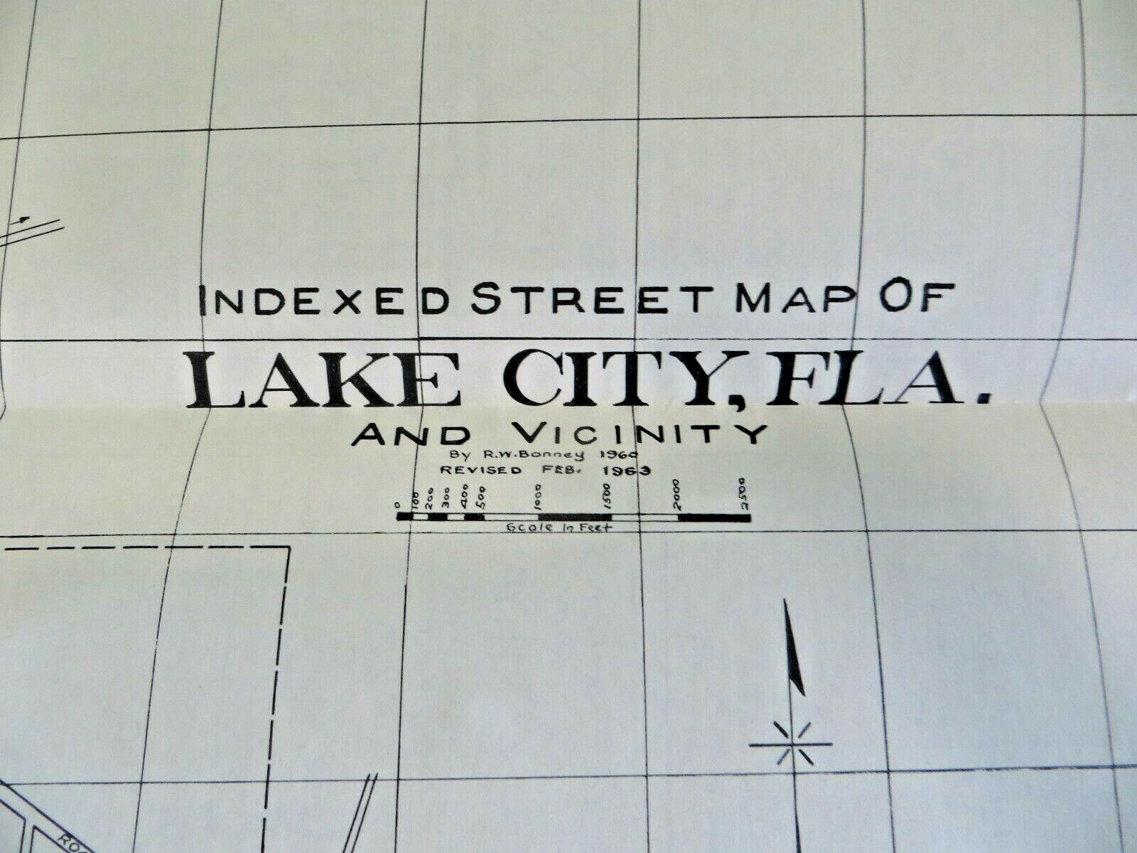 Indexed Street Map of Lake City FLA. & Vicinity-Lake Alligator,advertising map