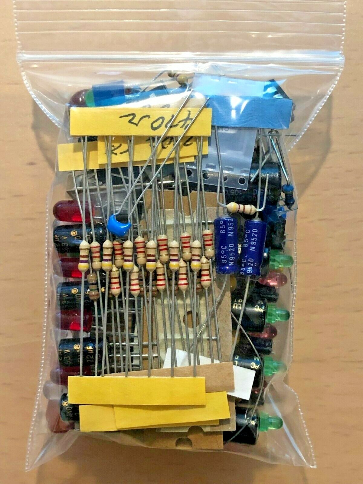 Electronic Component Parts Grab Bag Resistors Caps Switch LED DIP Pots Mixed Lot