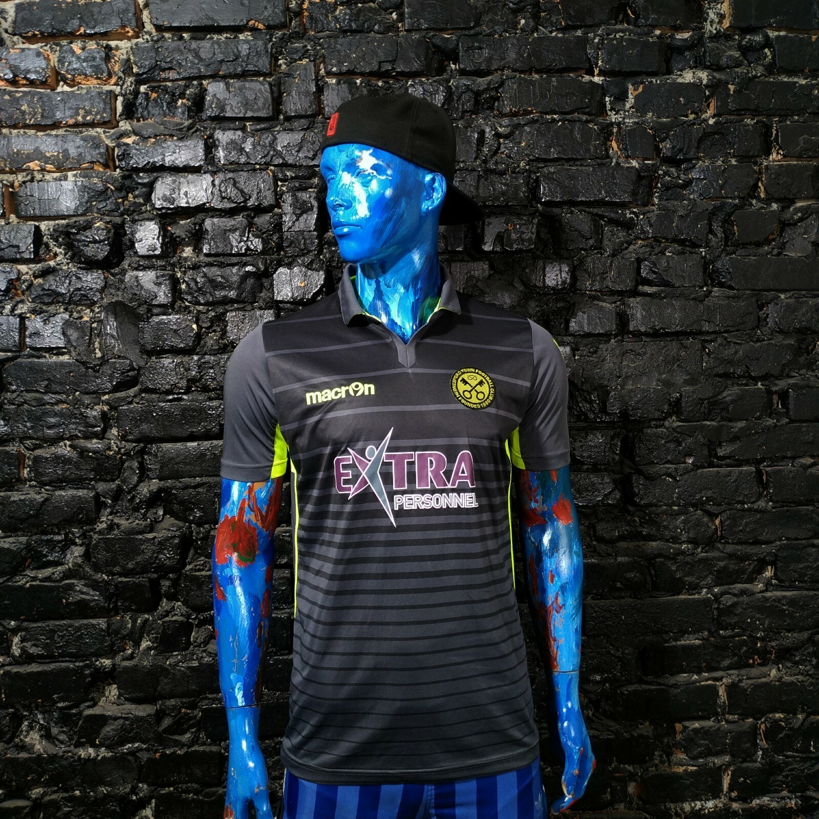 Hednesford Town Jersey Away football shirt 2017 - 2018 Macron Trikot Mens Size L