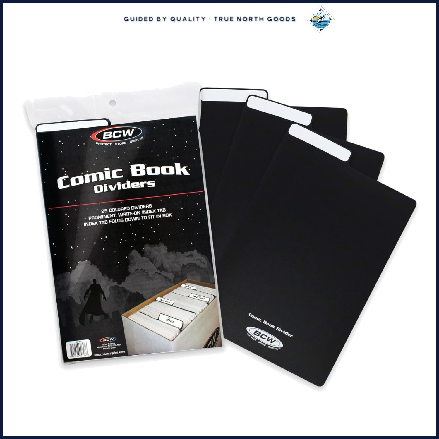 Comic Book Organizers - 25 Pack of Archival Plastic Dividers with Index Tabs