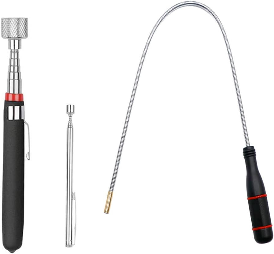 3 Pack Telescoping Magnet Pick-Up Tool Set - Retrieving Telescoping Magnet
