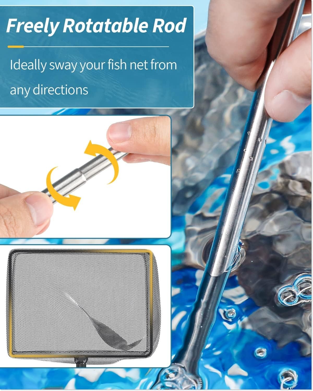 Versatile 6-Inch Aquarium Fish Net - Safe, Rust-Resistant & Easy to Store