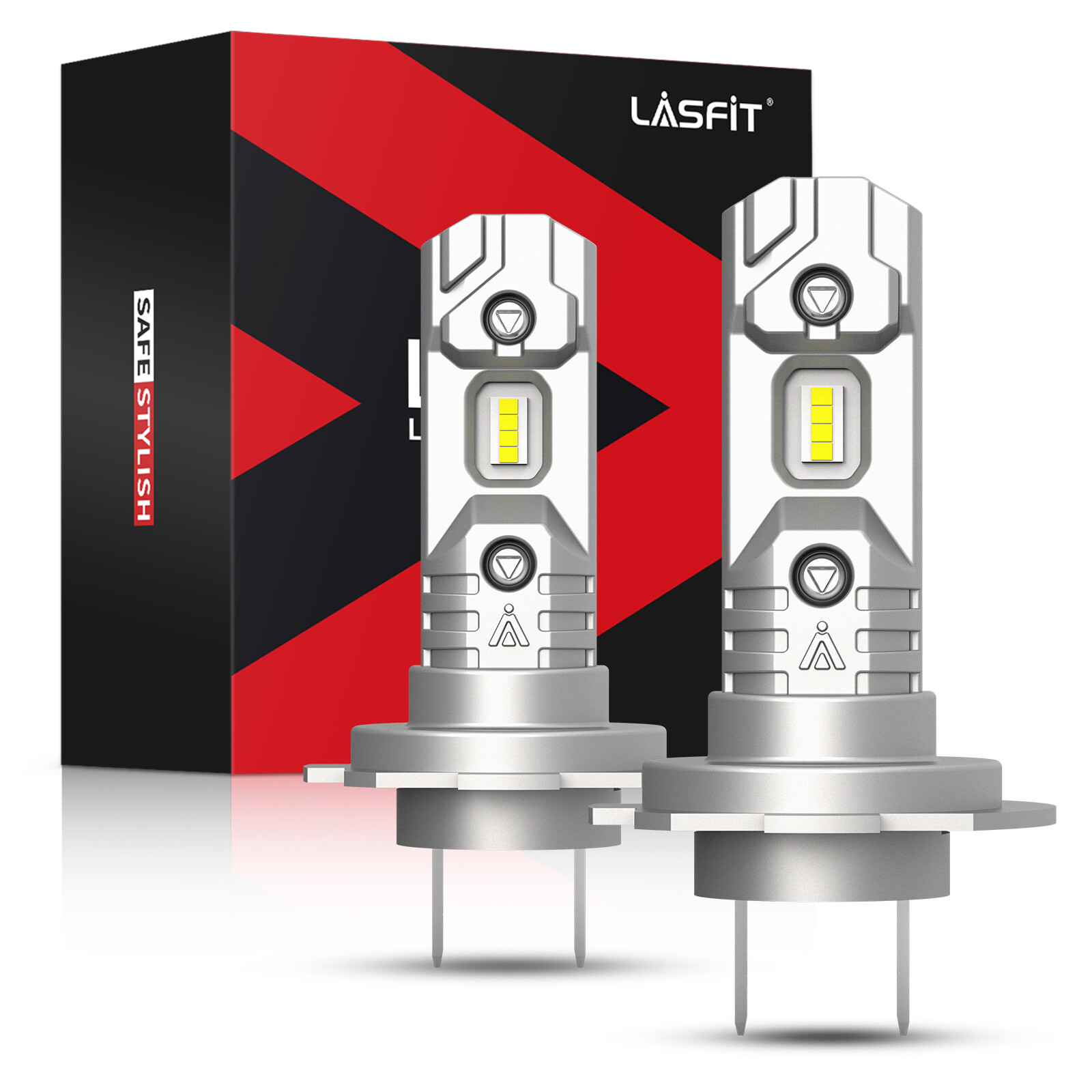 Lasfit H7 LED Headlight Bulb Kit High Beam 6000K Cool White Bulbs Bright Lamp 2x