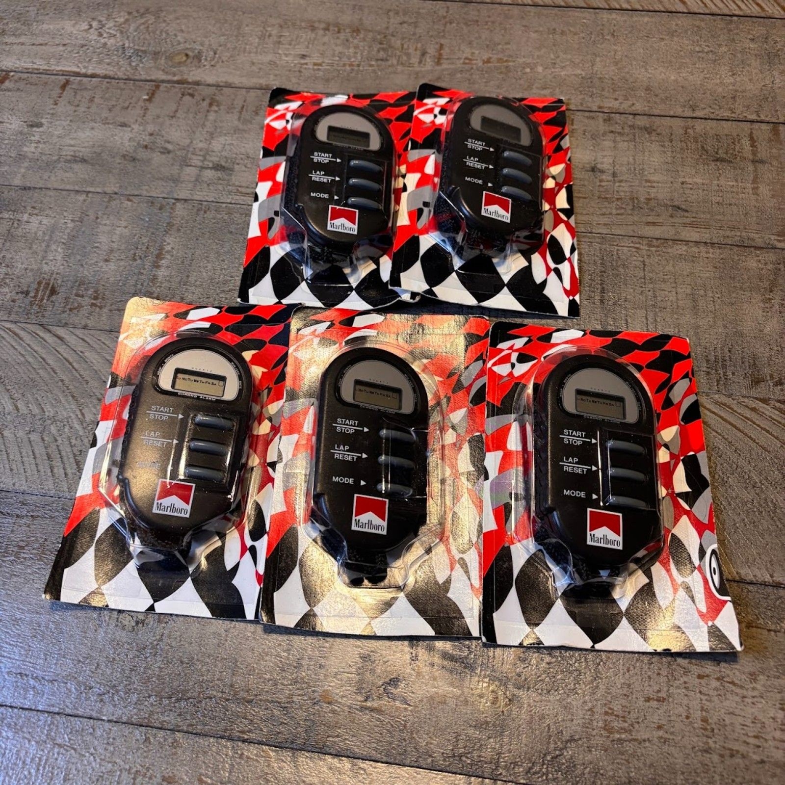 Lot of 5 Marlboro Stopwatch With Lanyard Vintage Collectable - Marlboro Miles