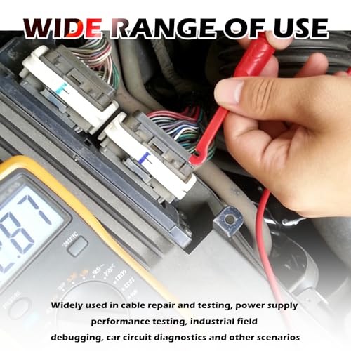 2PCS Multimeter Test Lead Back Probe Kit Automotive,Wire Piercing Probe Clip