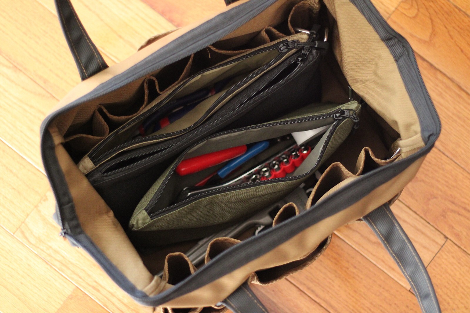 Coreflex 6 Pack Tool Pouch Zipper Bag, Small Tool Bag, Multipurpose Storage, Blk