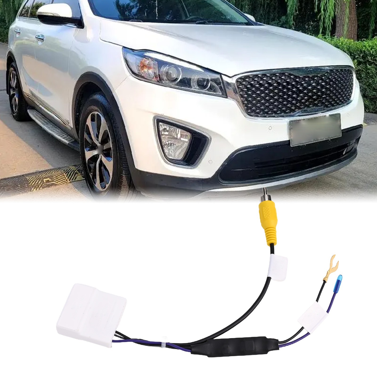 Compact Car Reverse View Adapter Cable for KIA Easy Installation 12V Input
