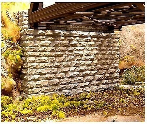 Chooch DoubleTrack Cut Stone Bridge Abutment - HO Scale Model Railroad Scenery