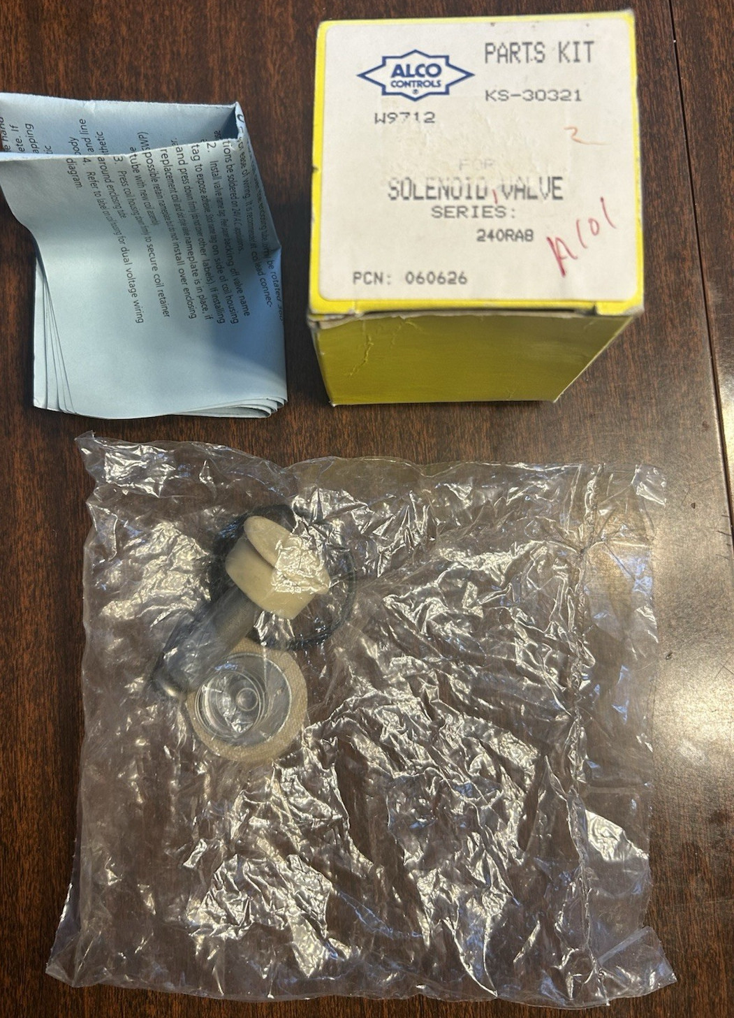 NEW ALCO CONTROLS KS-30321  W9712 SOLENOID VALVE PARTS KIT - 240RA8 SERIES