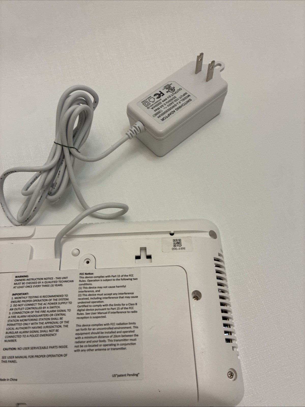 Cove EG91-VX Wired Touchscreen Panel Security System with Power Adaptor