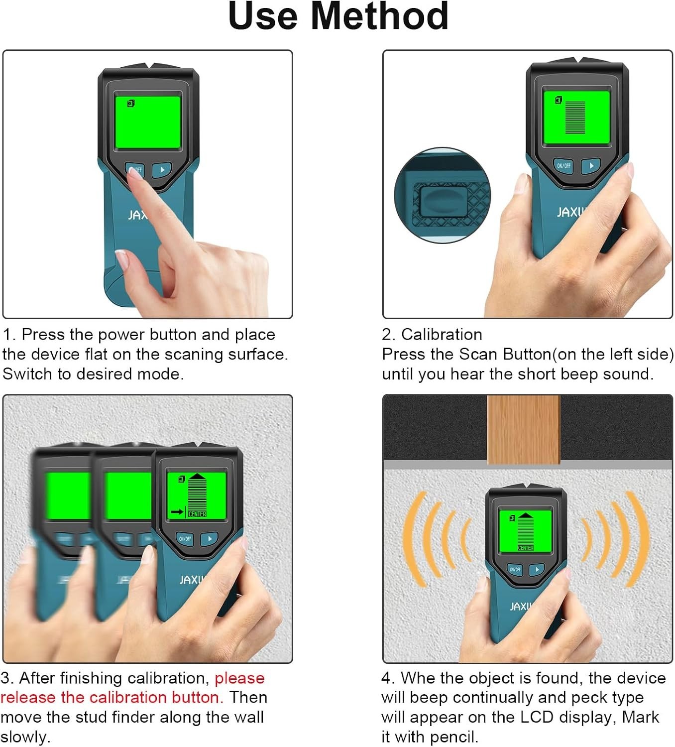 Smart 5 in 1 Stud Finder with LCD Display & Micro-Sensor for Safe Home Projects