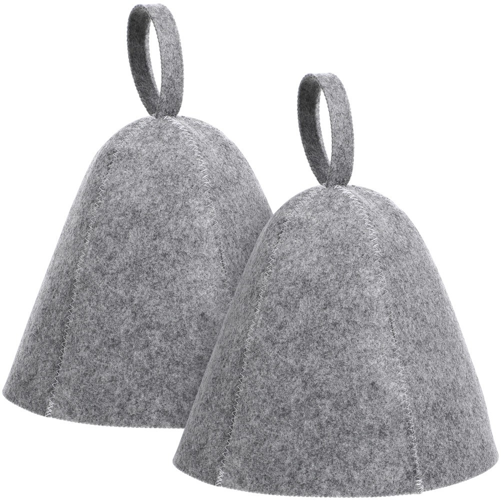 2 Pcs Banya Hat Thickened Sauna Miss Room Insulated Cap Felted Hats Woman