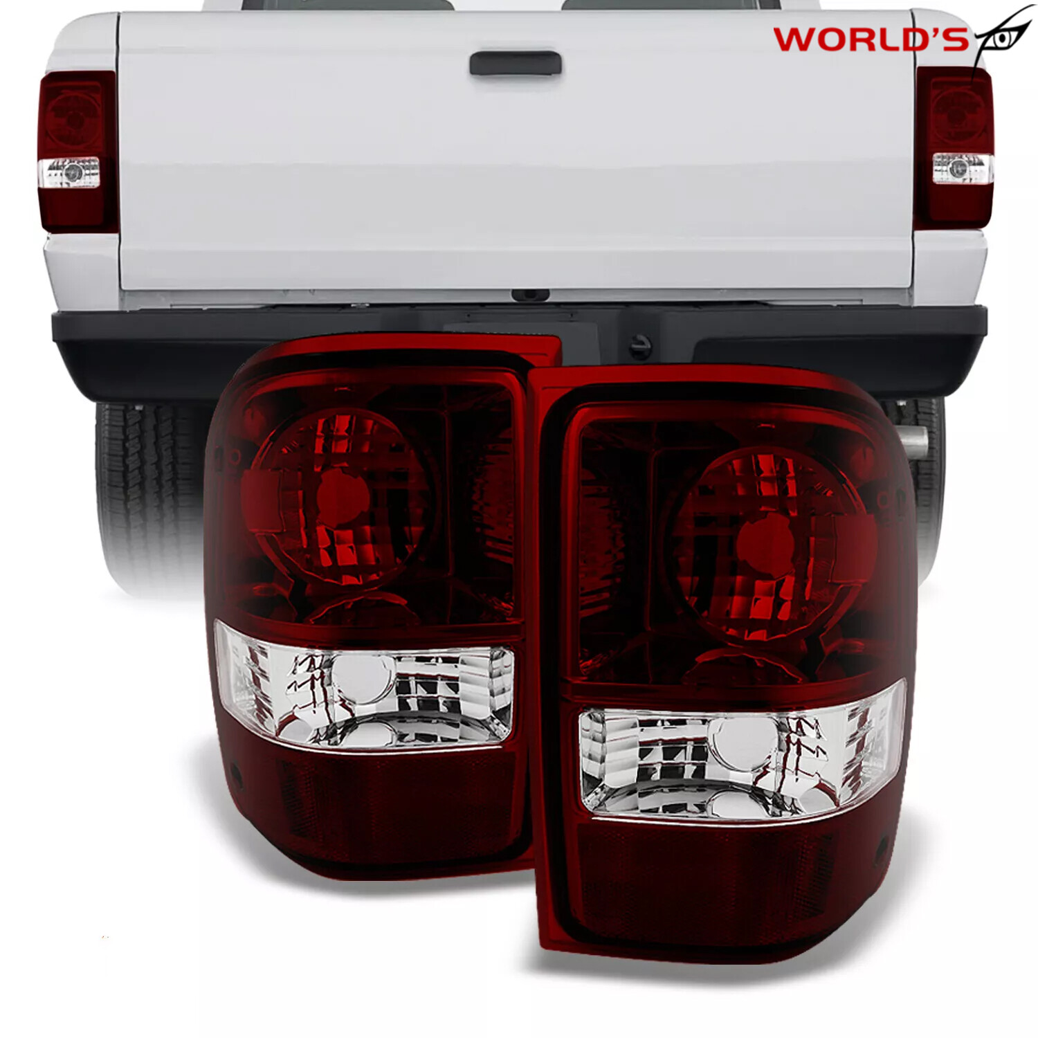 For Ford Ranger 2001-2010 2011 Tail Light Pair Brake Lamps Smoke Rear Left+Right