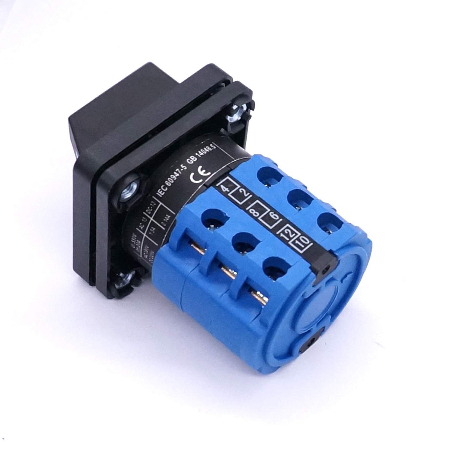 20A 550V 5 Position Universal Latching Rotary Changeover Switch 12 Terminals