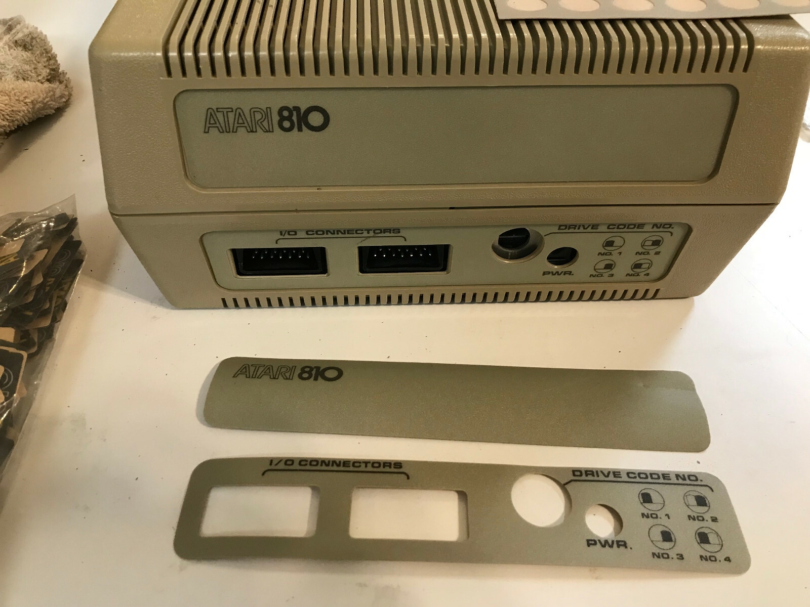 REAR LABELS Atari Parts for 810 Disk Drive NEW