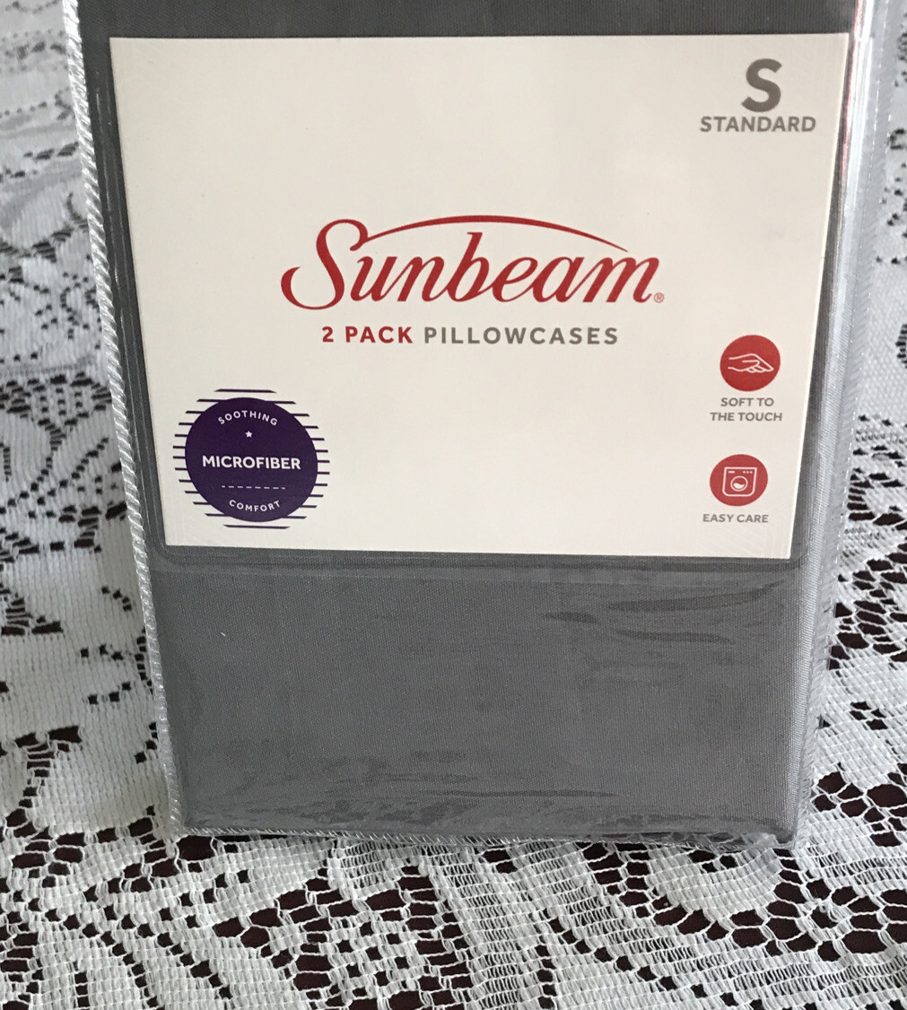 Sunbeam 2 Pack Standard Microfiber Pillowcases 20 X 30” NIGHT OWL New in Pack