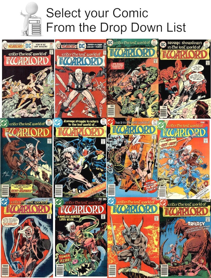 1976 Warlord DC  Comic Book Set Breakup #1-75  Hi Grade-   U Pick  Your Choice