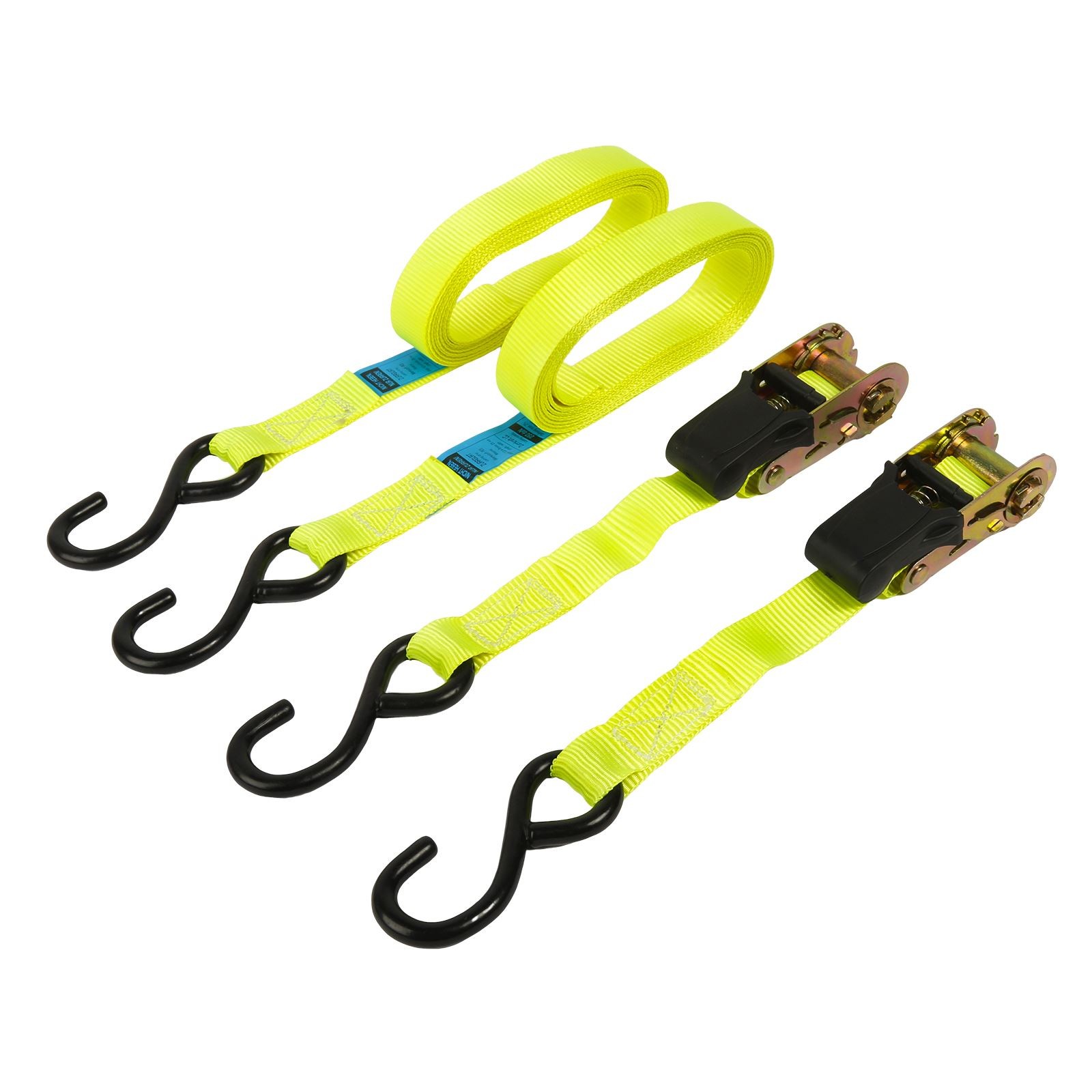MPW Race Dept 500kg Motorcycle Mini Ratchet Tie-Down Lashing Straps 5m x2