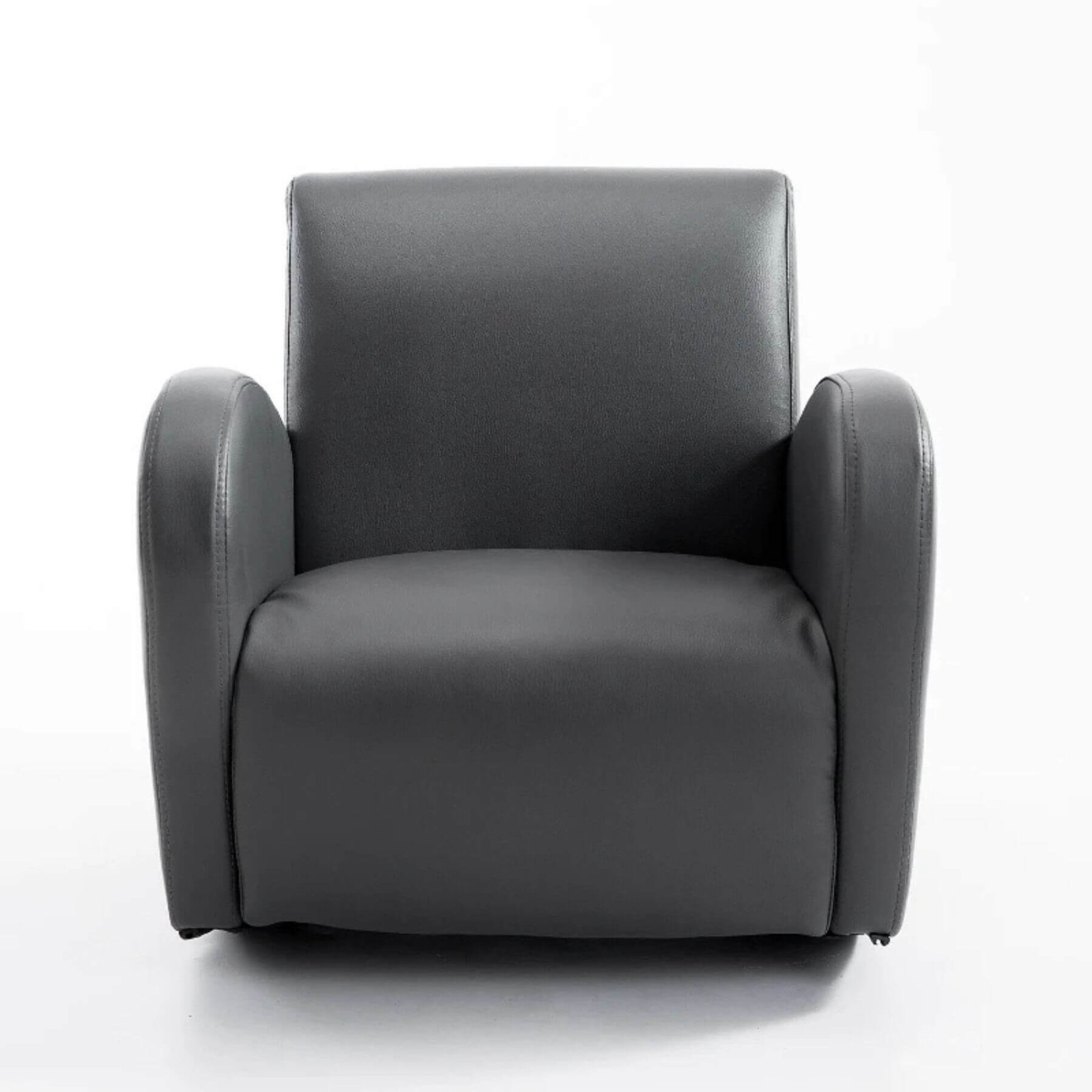 Qaba PU Leather Kids Sofa Rocking Chair with Side Pocket, Grey