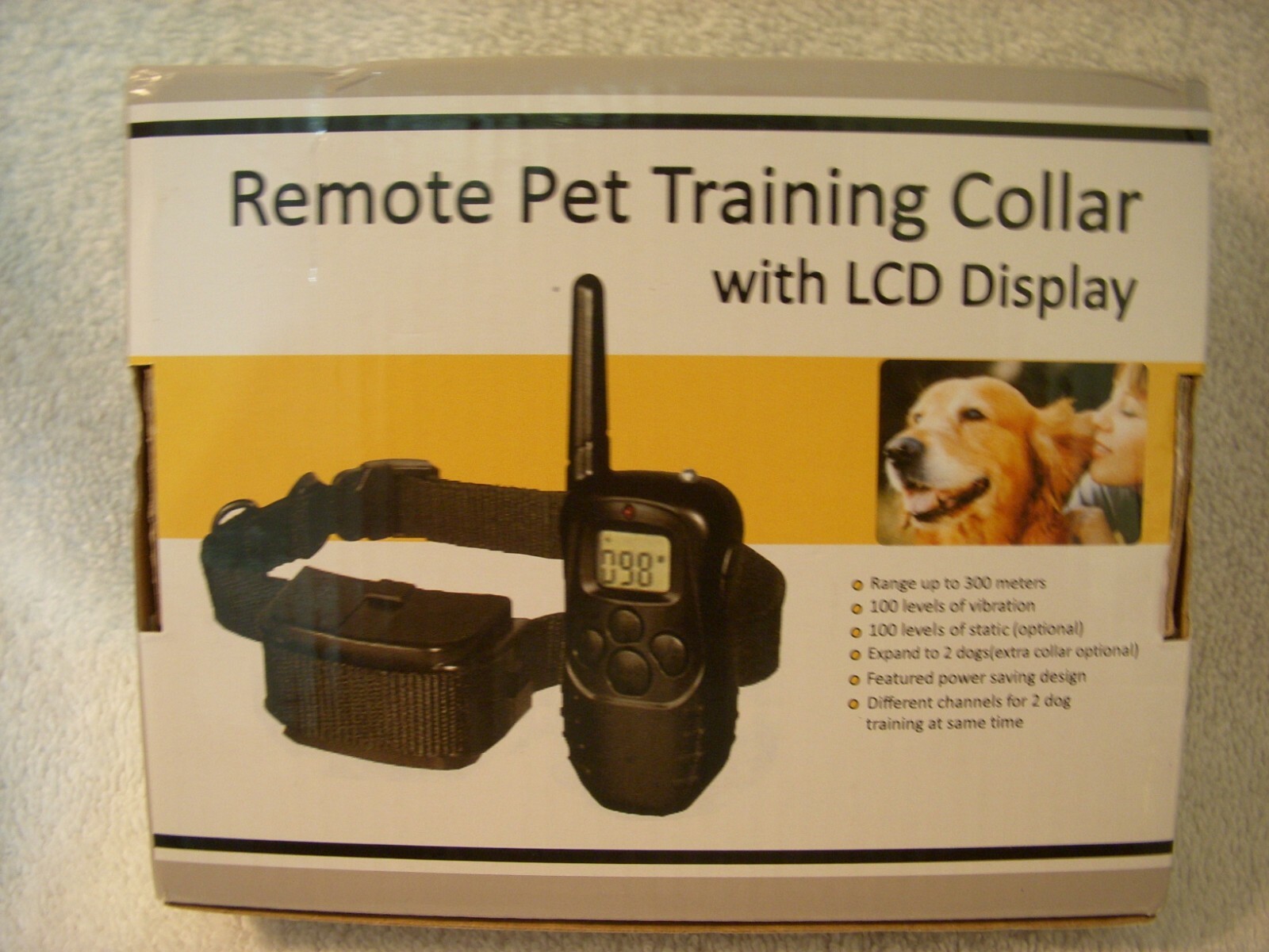 Pet Dog Training Collar - LCD Display Remote,  Built in Battery