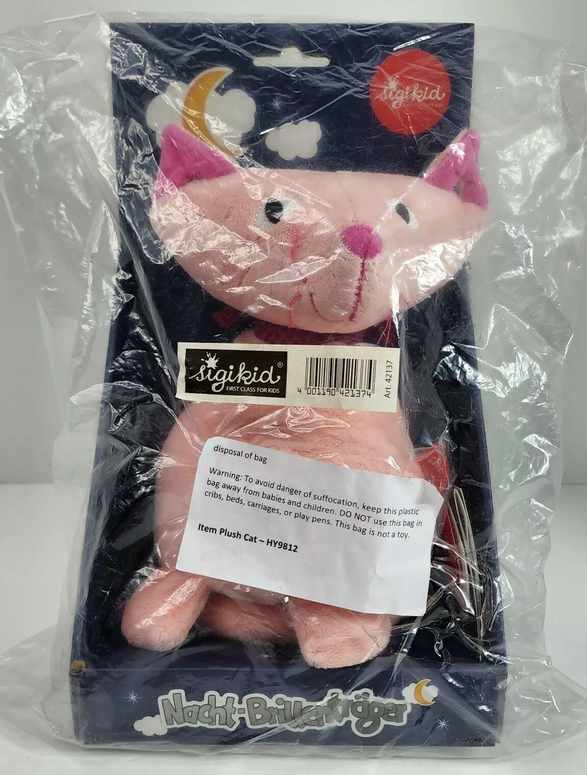Sigikid - Kids Eyeglasses Rack/Holder/Stand - Pink Cat - Nacht-Brillenträger