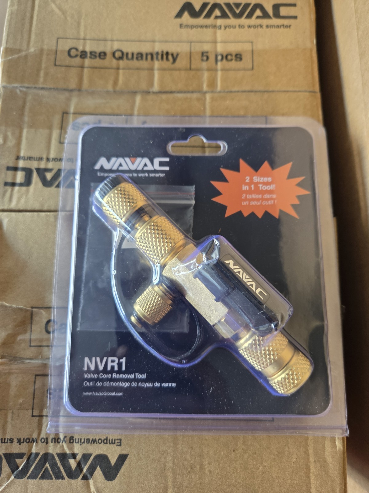 NAVAC NVR1 Valve Core Removal Tool 1/4 & 5/16